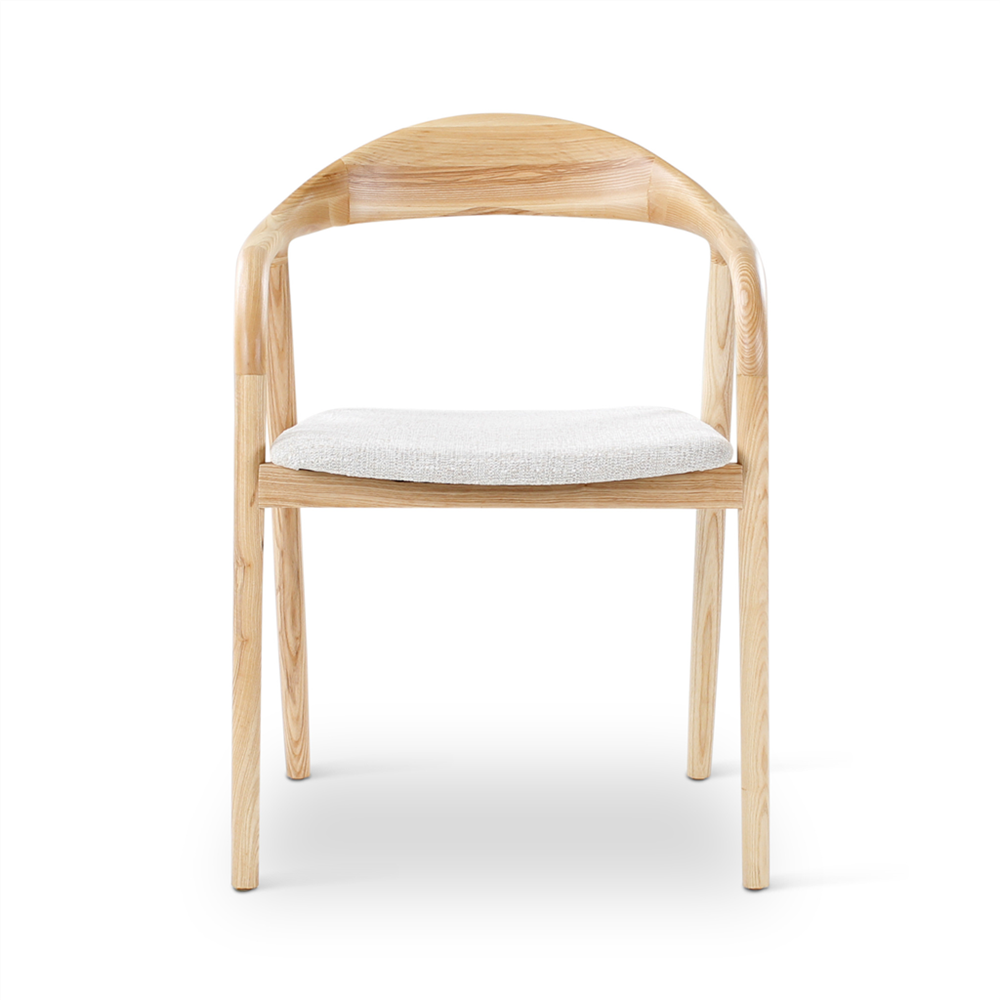 Armstoel Moris, houten poten es naturel - VDC