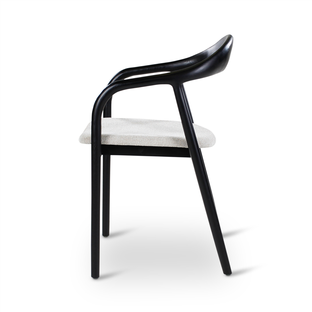 Armstoel Moris, houten poten es zwart - VDC