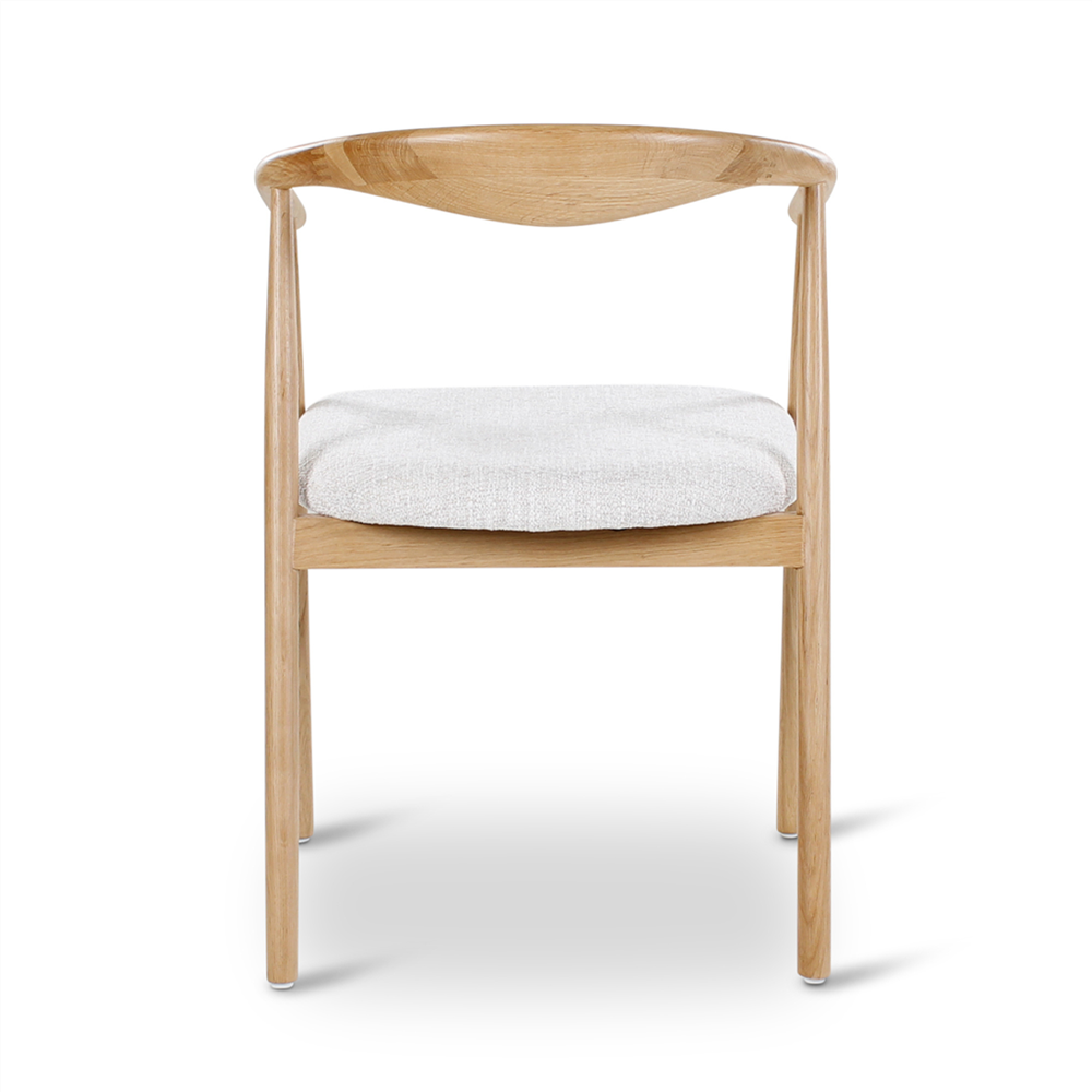 Armstoel Senna, houten poten eik naturel - VDC