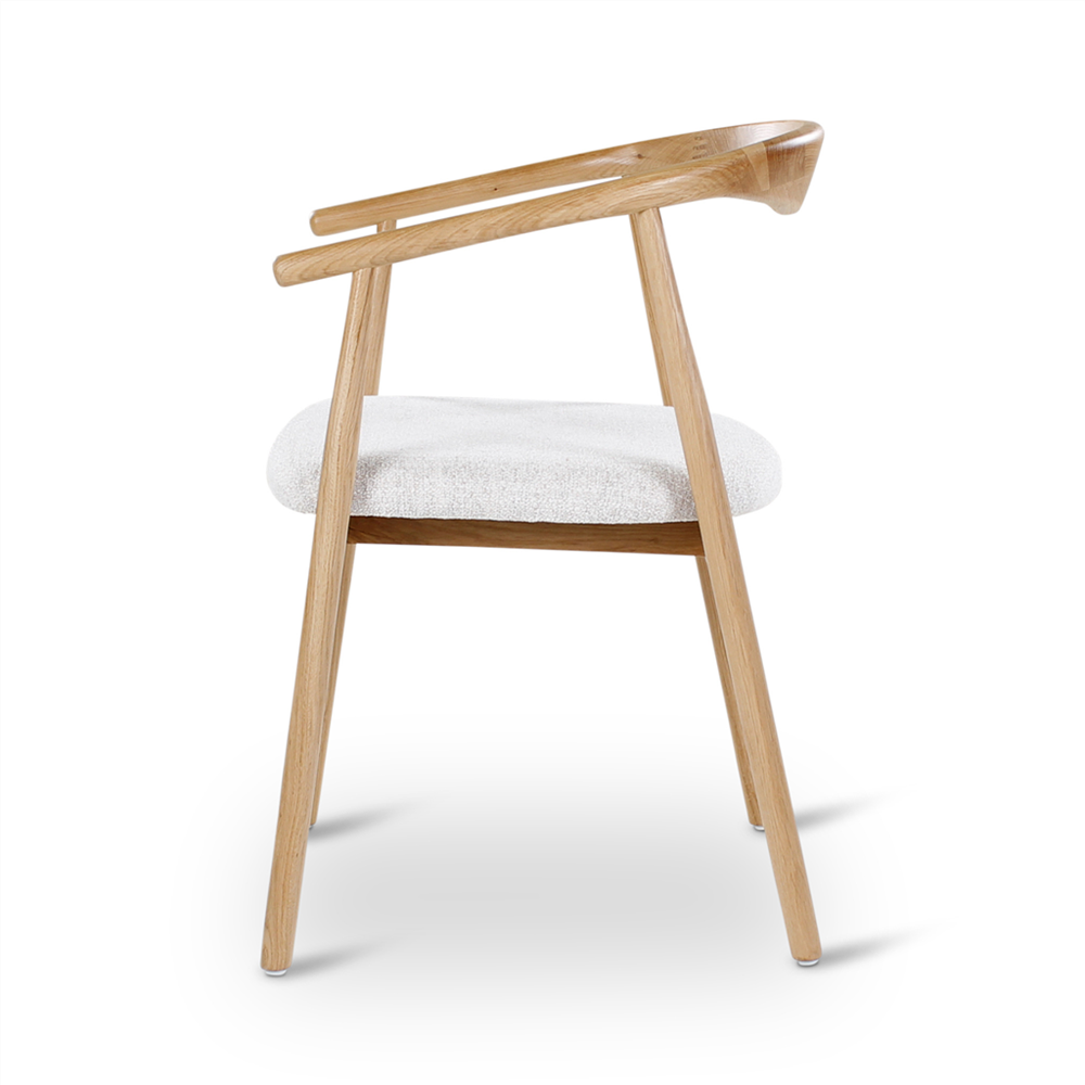 Armstoel Senna, houten poten eik naturel - VDC