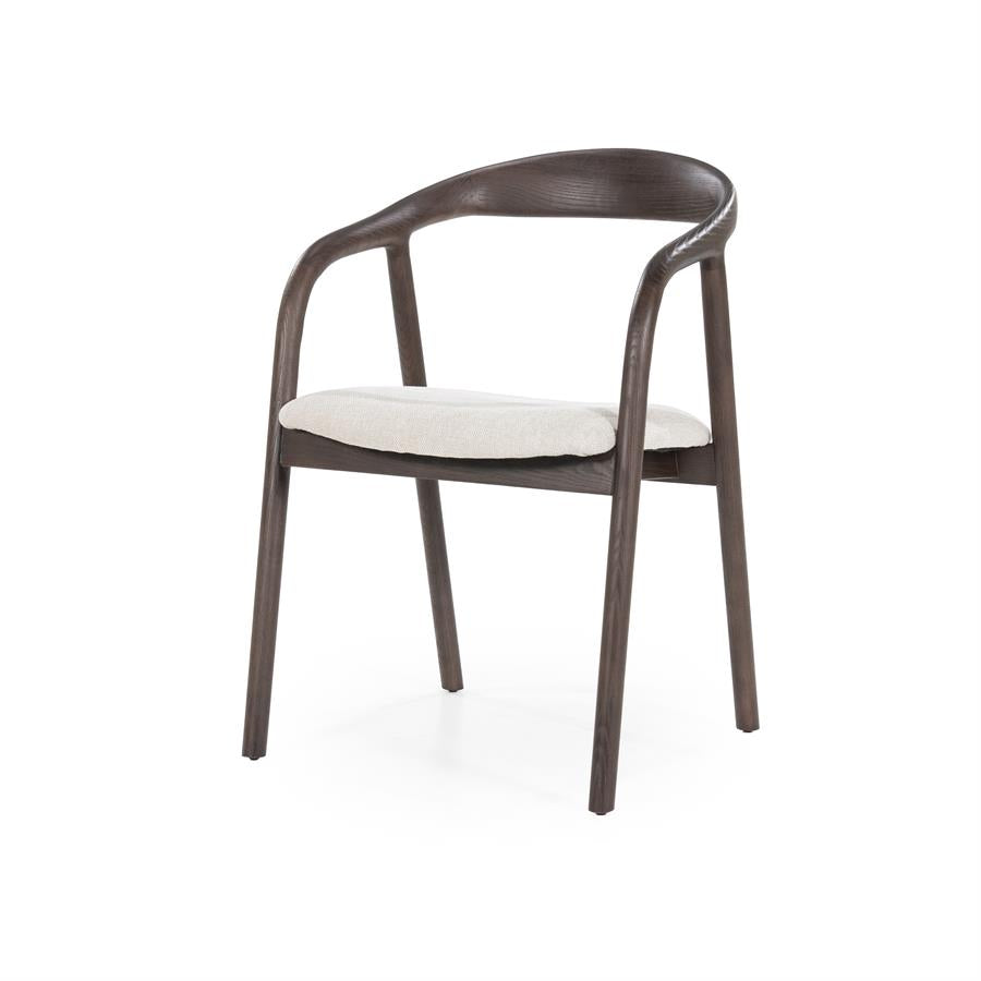 Hippe armstoel Rayven bruin eikenhout - Eleo