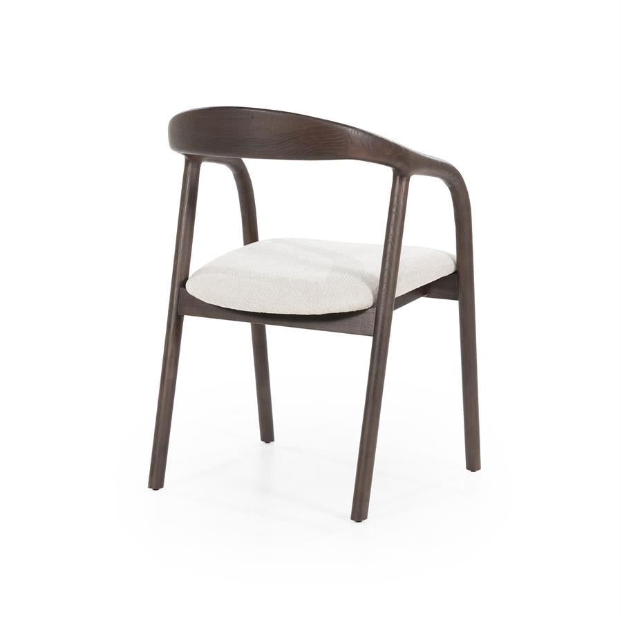 Hippe armstoel Rayven bruin eikenhout - Eleo