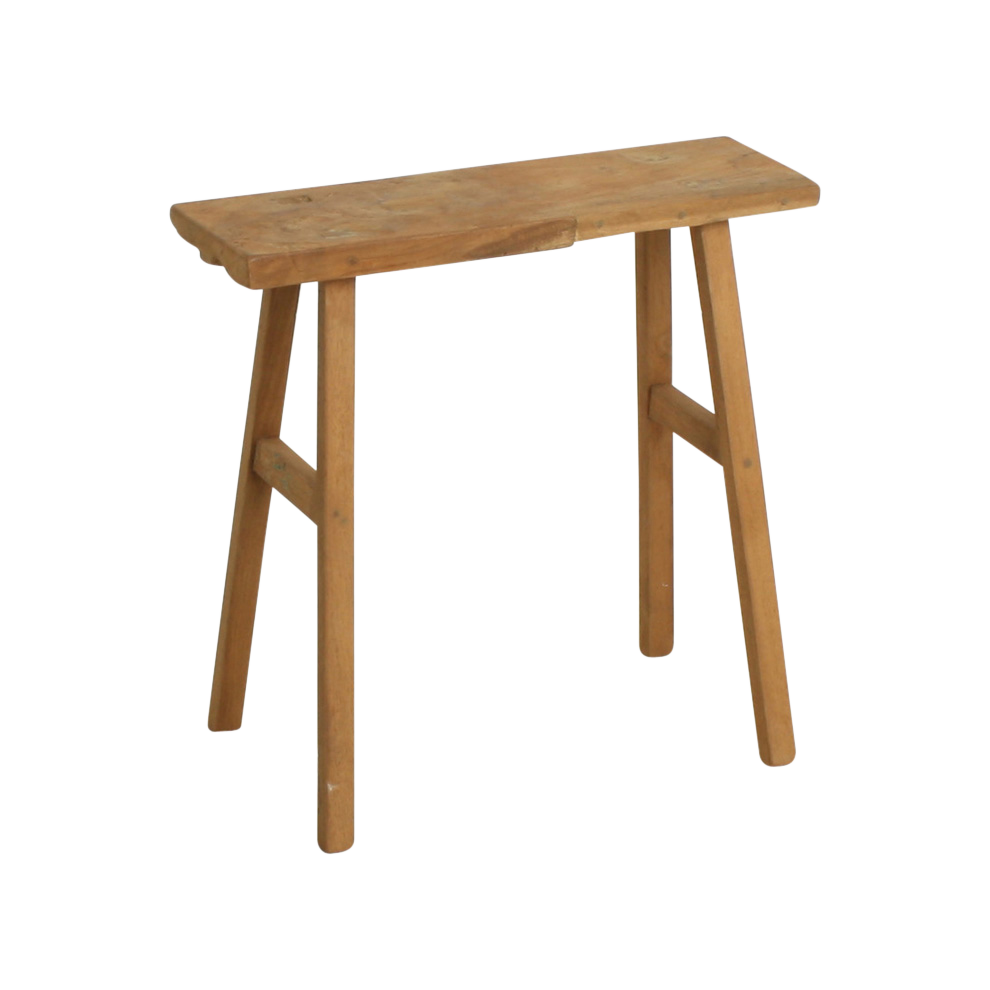 Java timmerman bijzettafel/bankje - gerecycled hout - 40x17x50 cm - RAW
