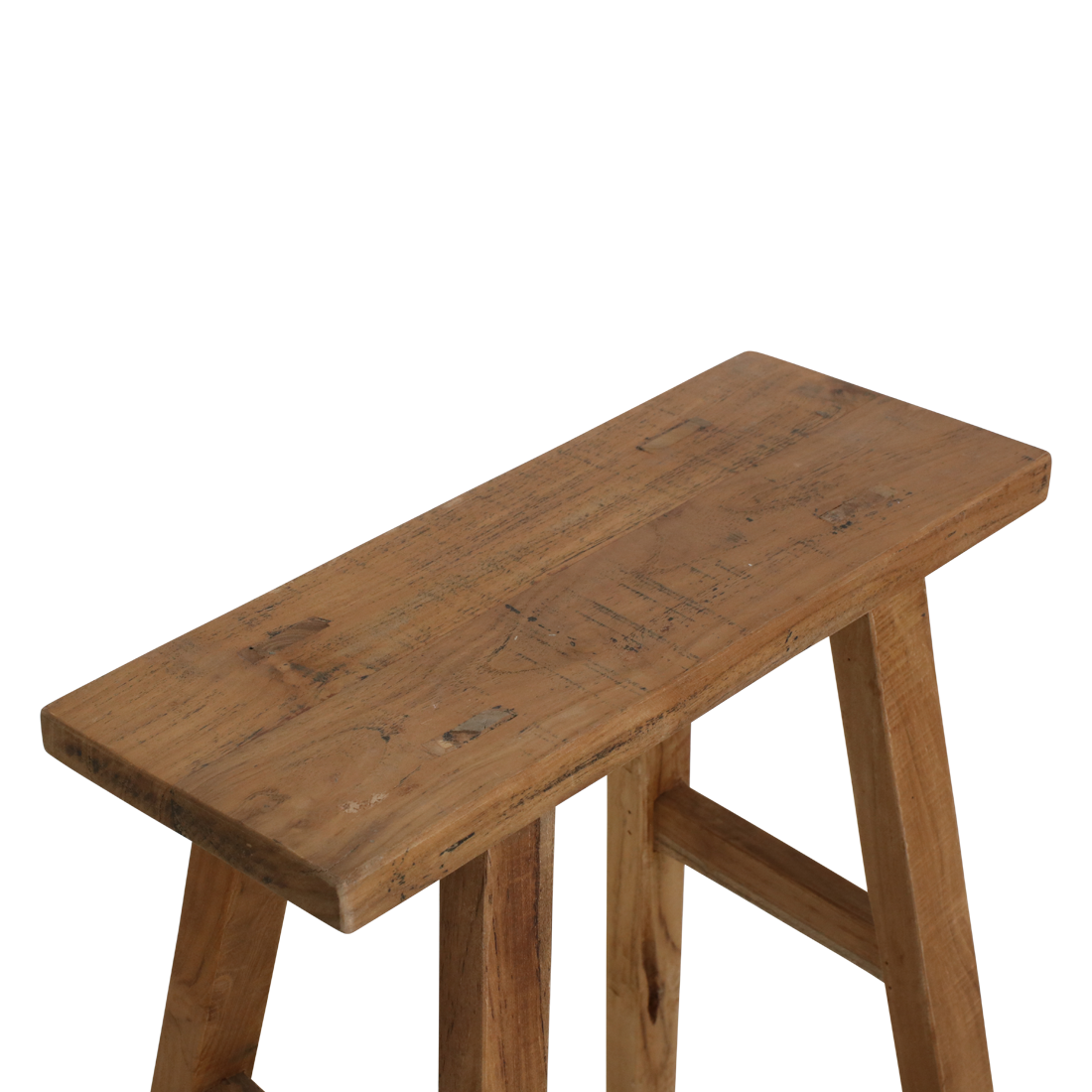 Java timmerman bijzettafel/bankje - gerecycled hout - 40x17x50 cm - RAW