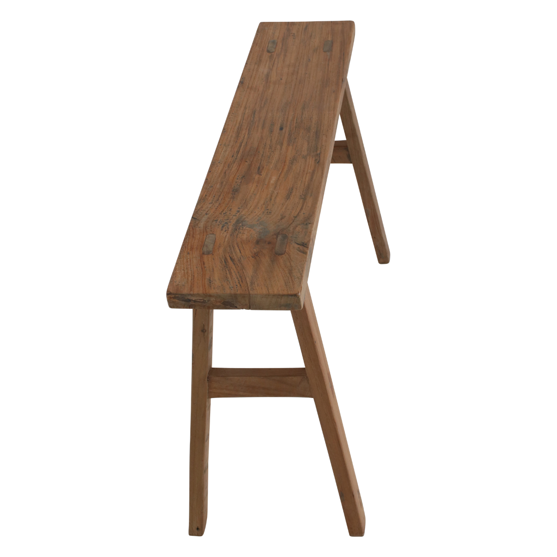 Java timmerman bijzettafel/bankje - gerecycled hout - 80x17x50 cm - RAW