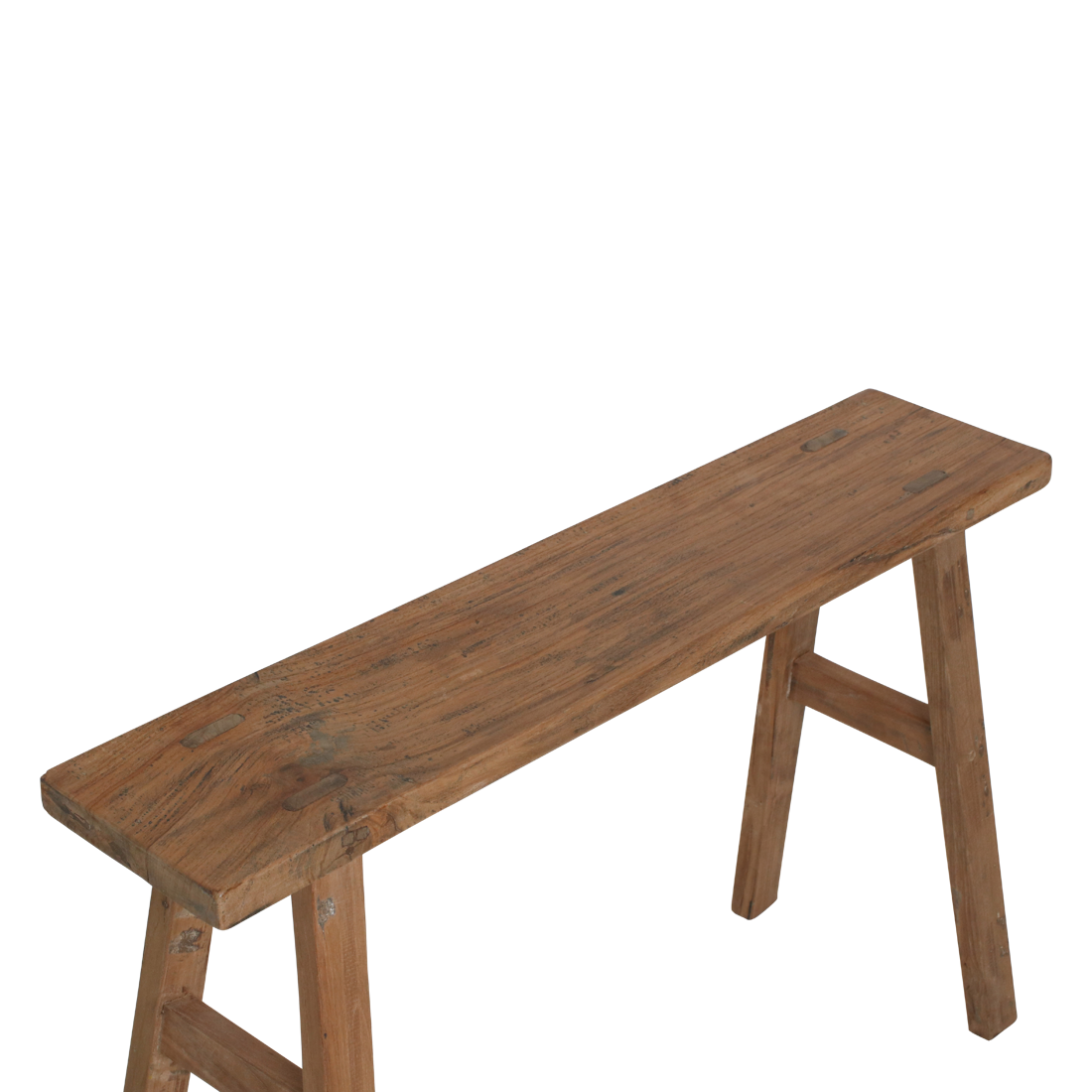 Java timmerman bijzettafel/bankje - gerecycled hout - 80x17x50 cm - RAW