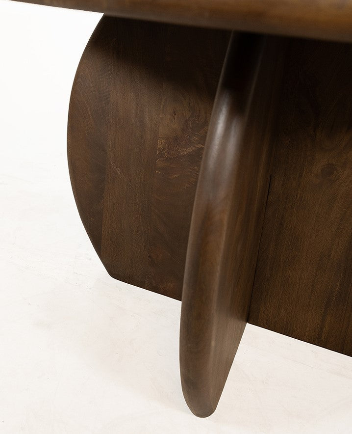 Table à manger Belly 130, manguier noyer - NW