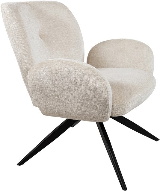 Fauteuil Bobby pivotant 360 - ivoire