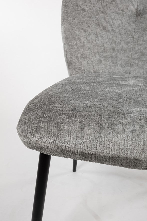 Fauteuil de table Bobby - gris clair (prix = lot de deux) - NW