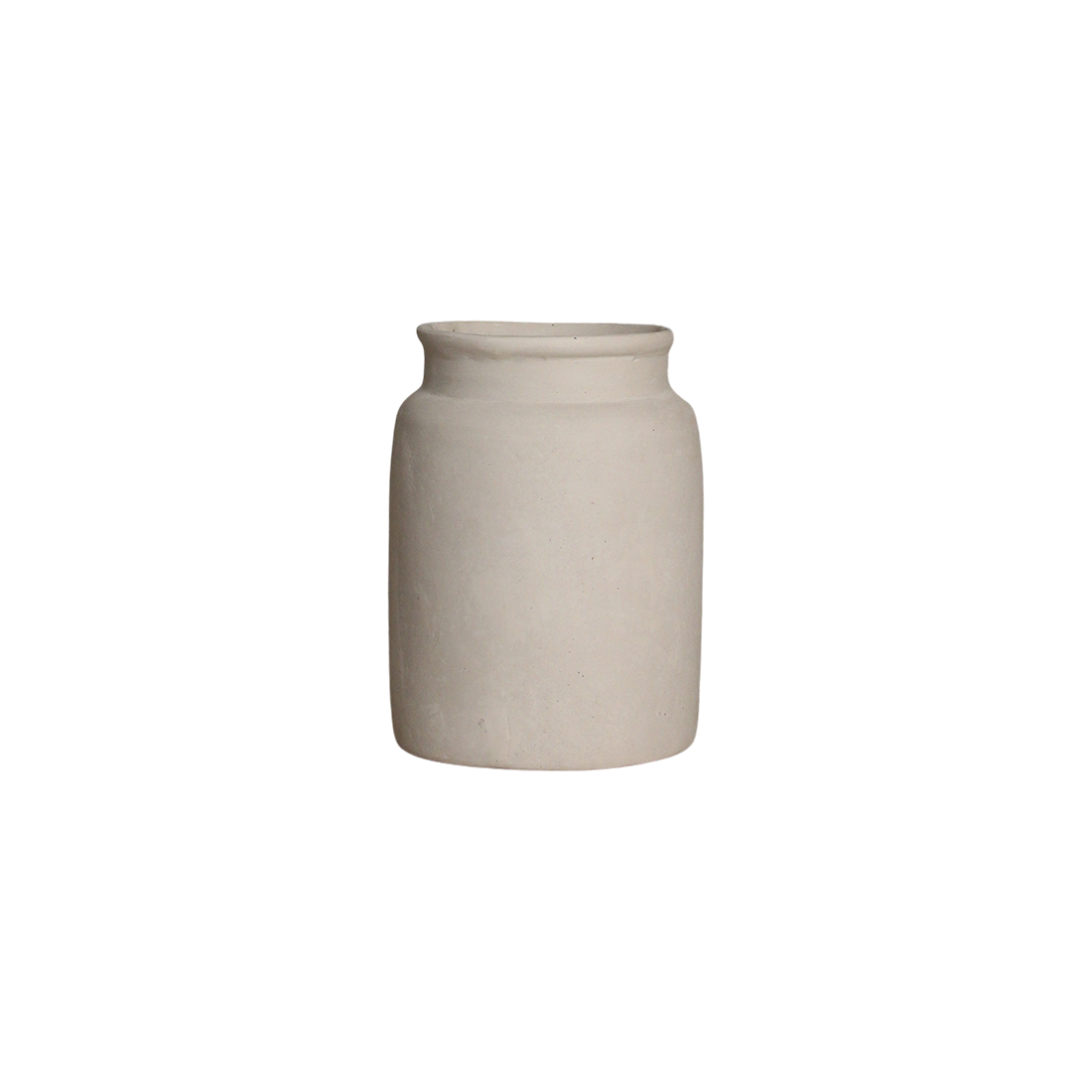 Krijtkleurige decoratieve vaas Mandore M - RAW