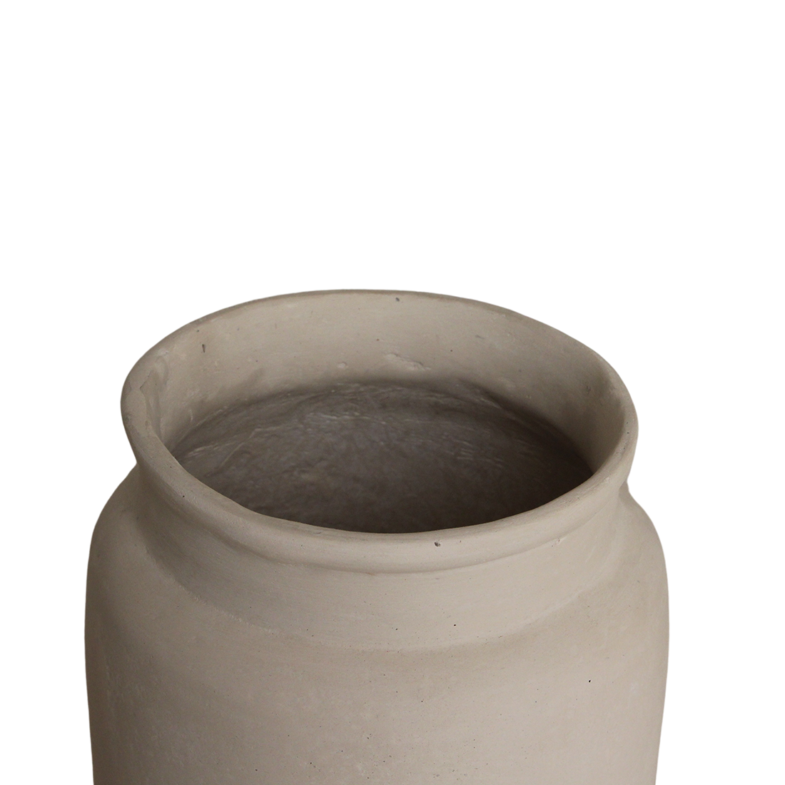 Krijtkleurige decoratieve vaas Mandore M - RAW