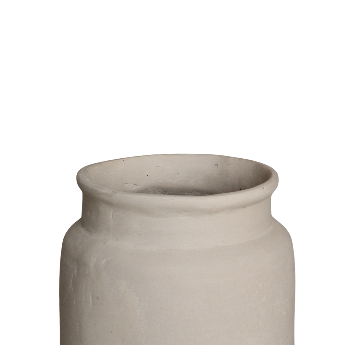 Krijtkleurige decoratieve vaas Mandore M - RAW