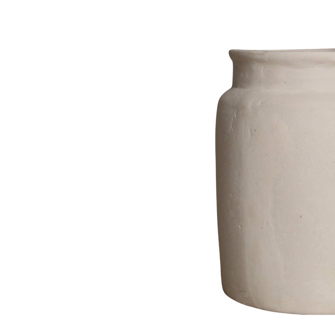 Krijtkleurige decoratieve vaas Mandore M - RAW
