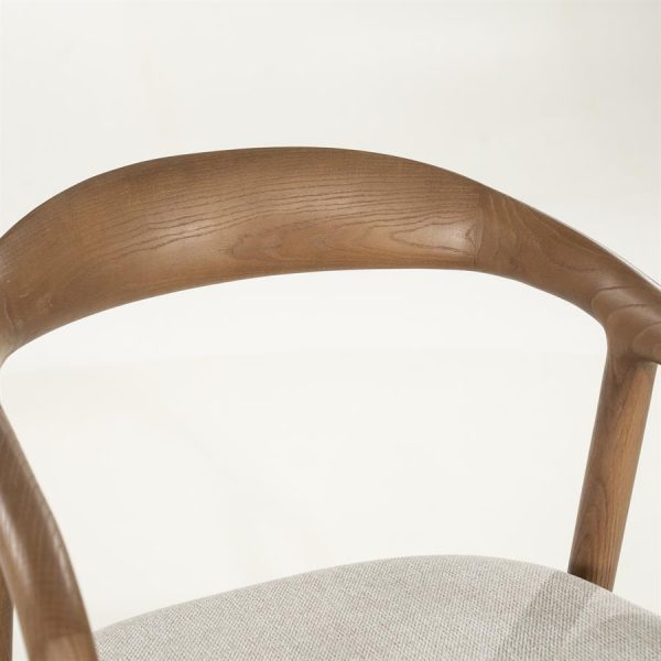 Hippe barstoel Rayven lichtbruin essenhout - Eleo
