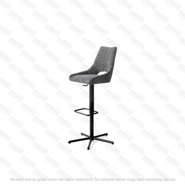 Verstelbare barstoel Gaston, draaibare metalen poot (+pomp) - LV