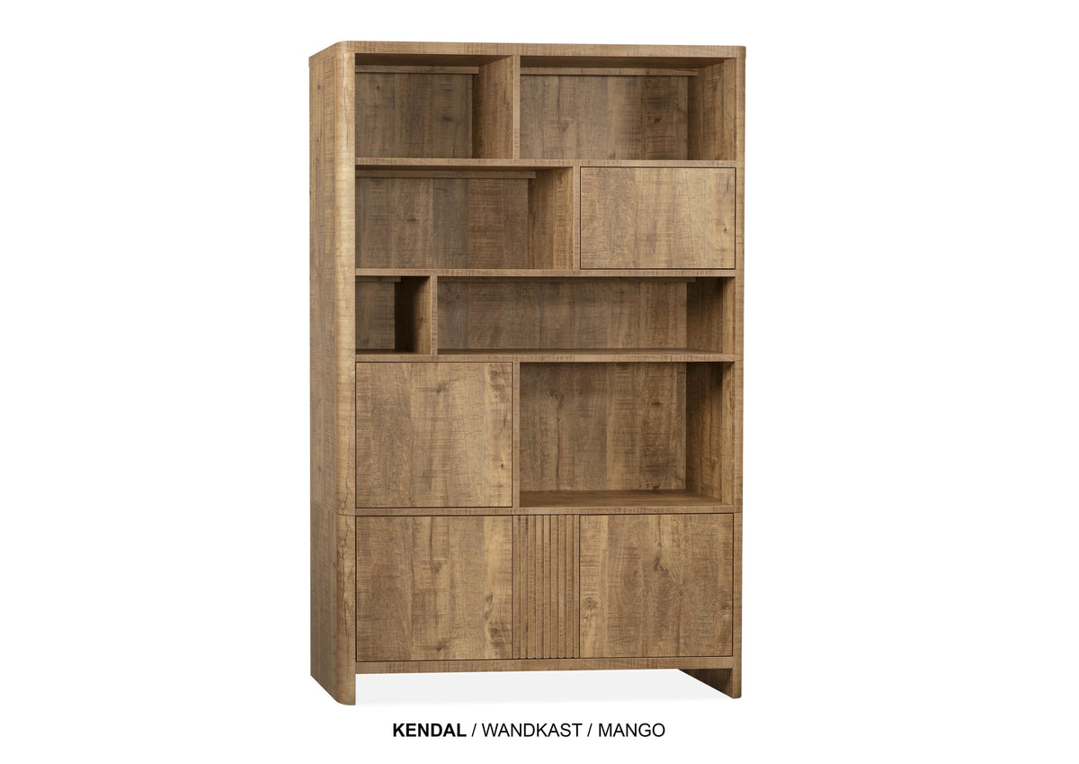 Wandkast/bergkast Kendal 4deurs/6 open vakken, Lamulux - MX