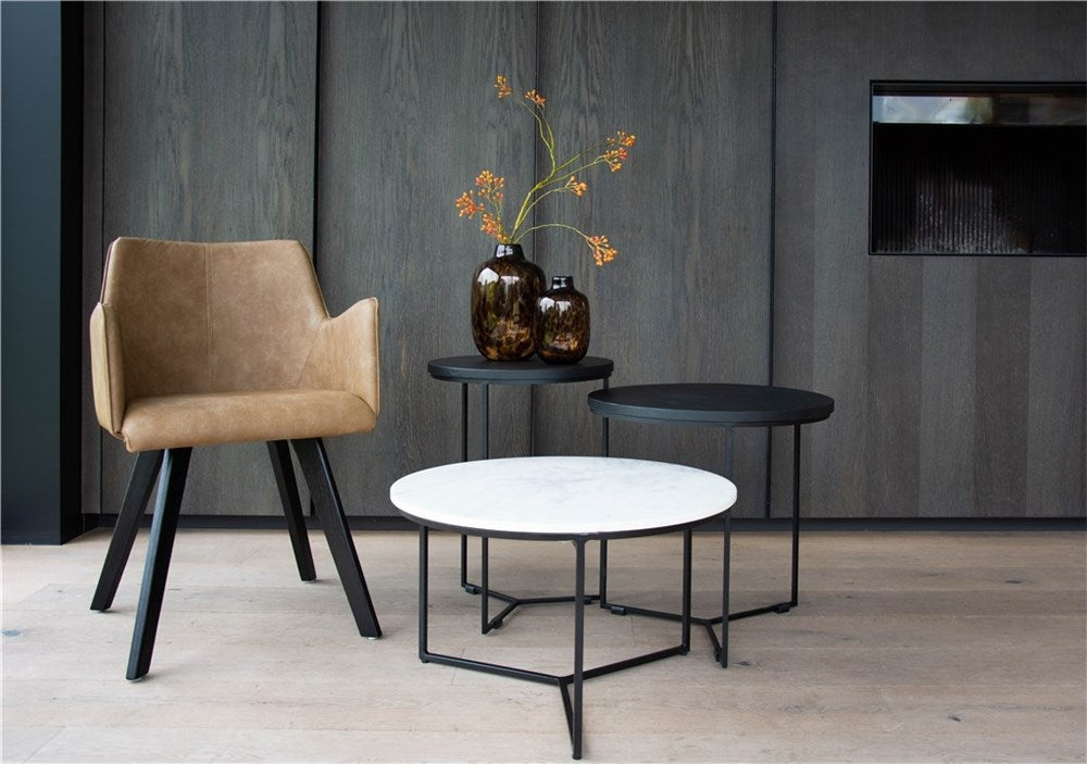 Table d’appoint Primo 60, marbre noir - VDC