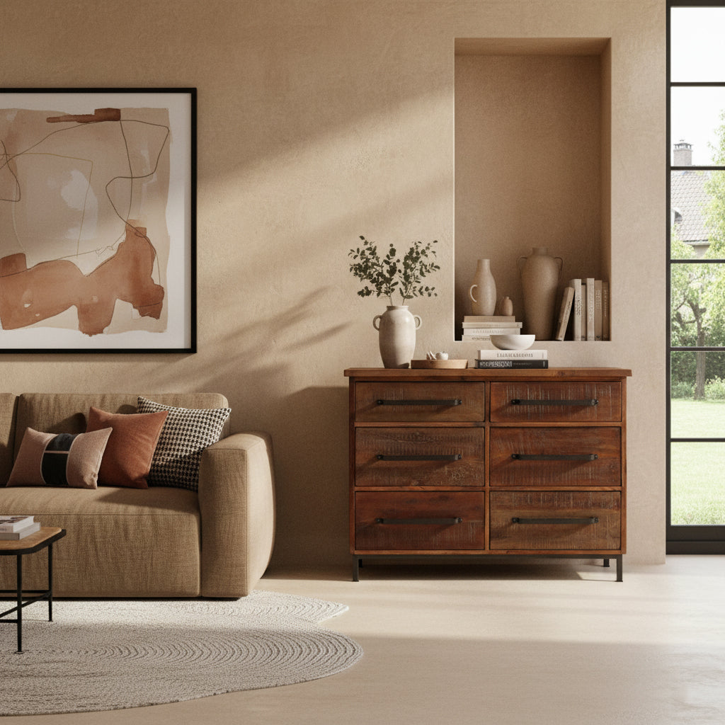 Dressoir Factory 6 lades - RAW