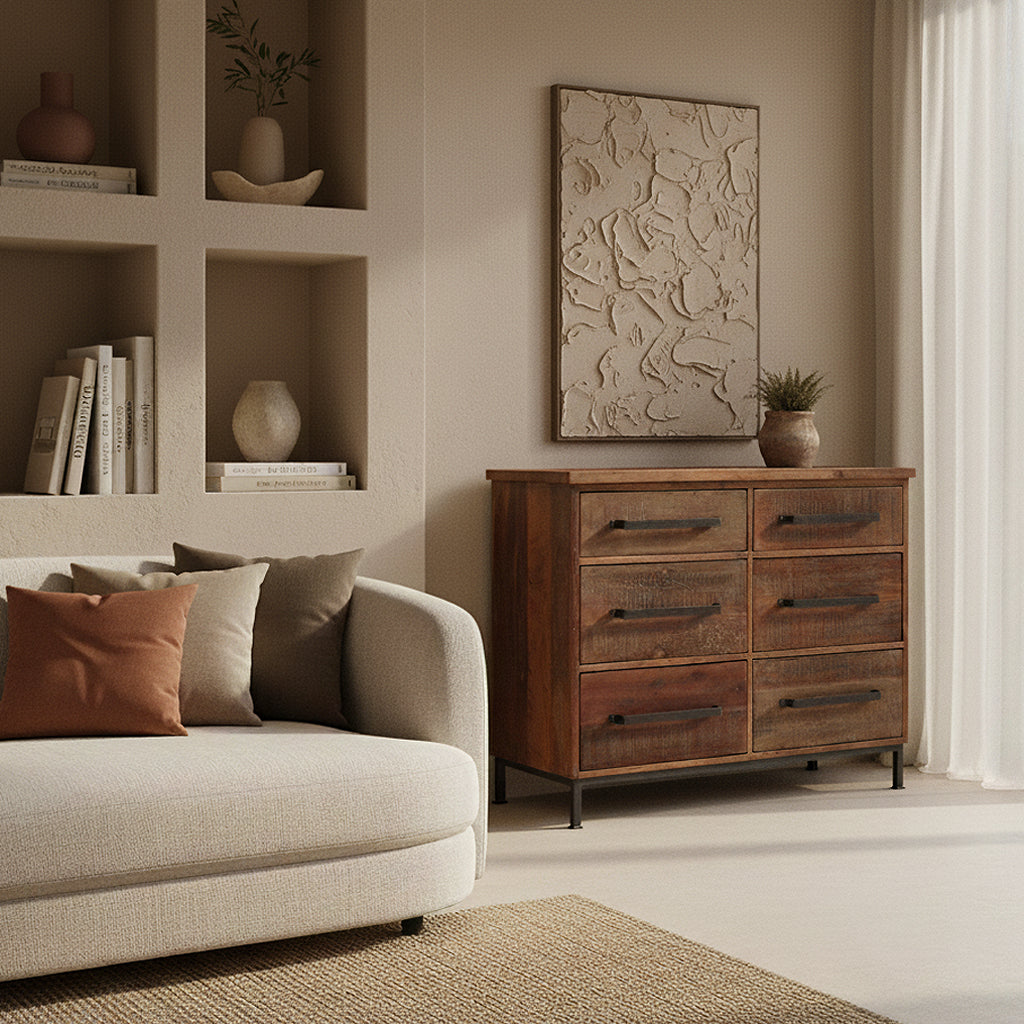 Dressoir Factory 6 lades - RAW