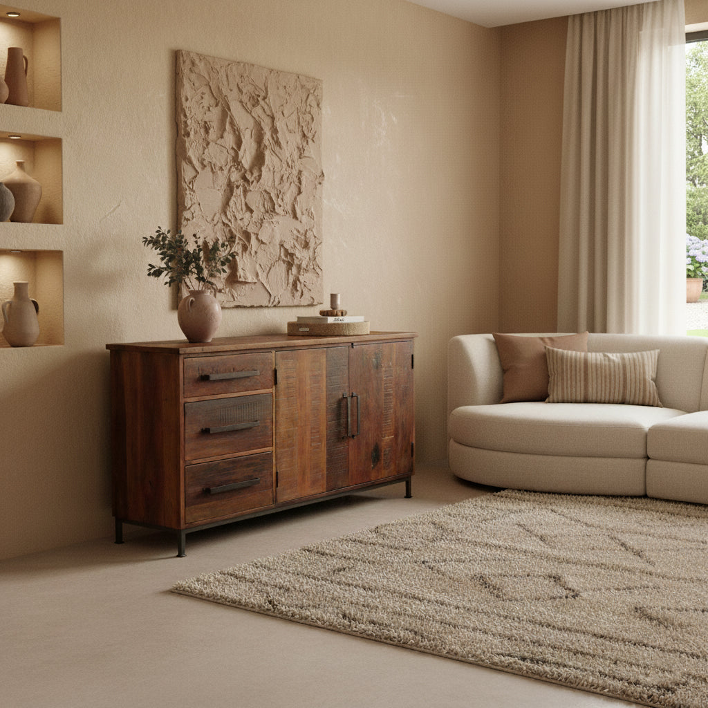 Dressoir Factory 2 deuren 3 lades - RAW