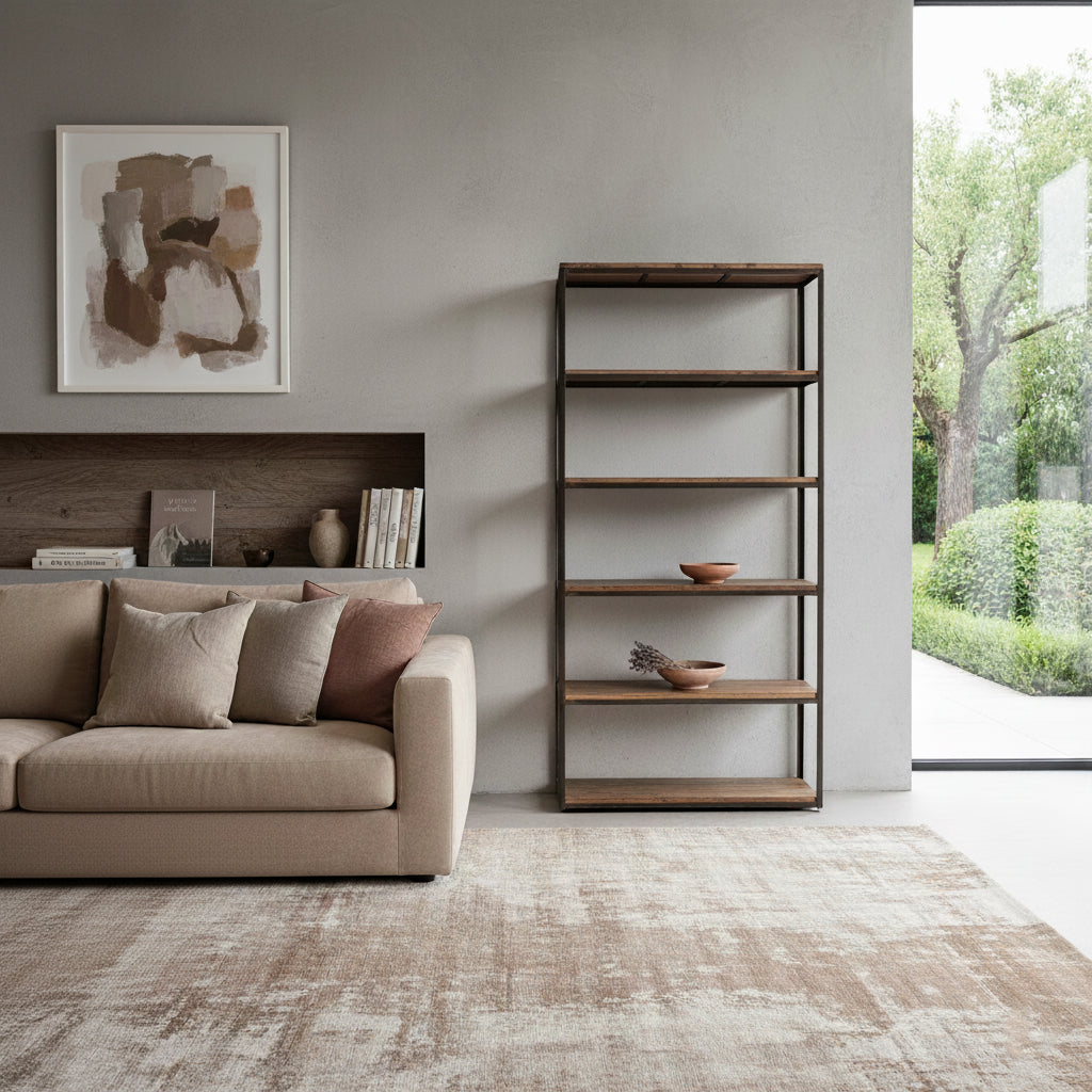 Boekenrek Factory S houten planken - RAW