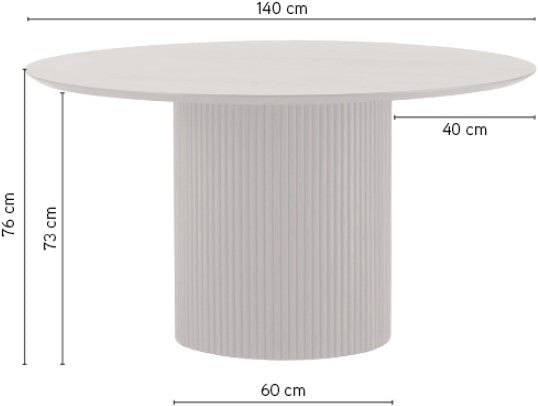 Table de salle à manger Congo 140, acacia noir - NW