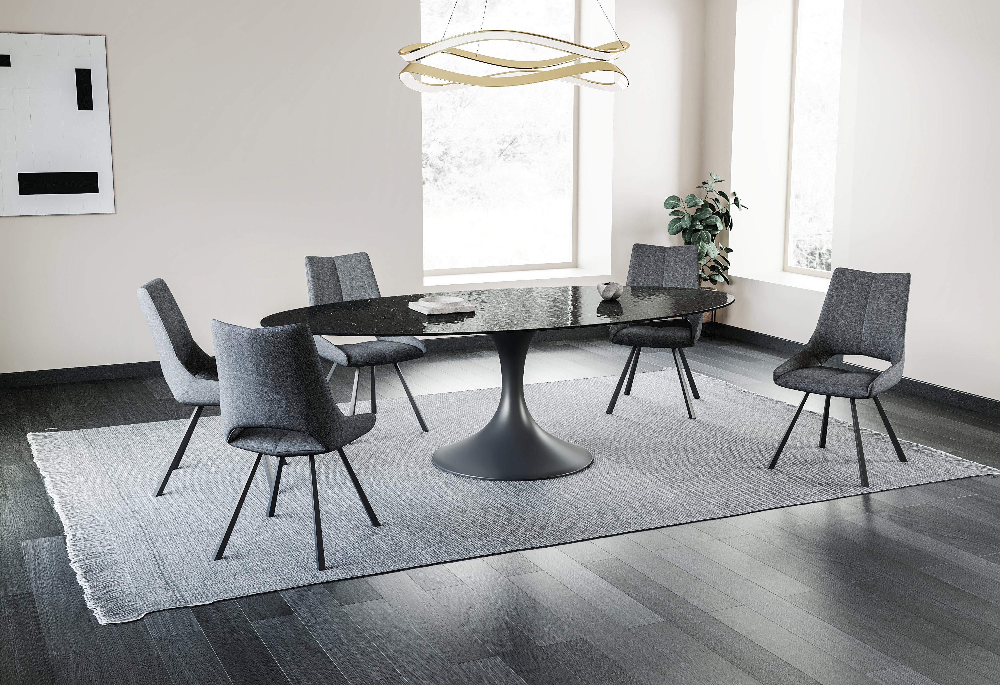 Eettafel Calise, waterglas onregelmatig - LV