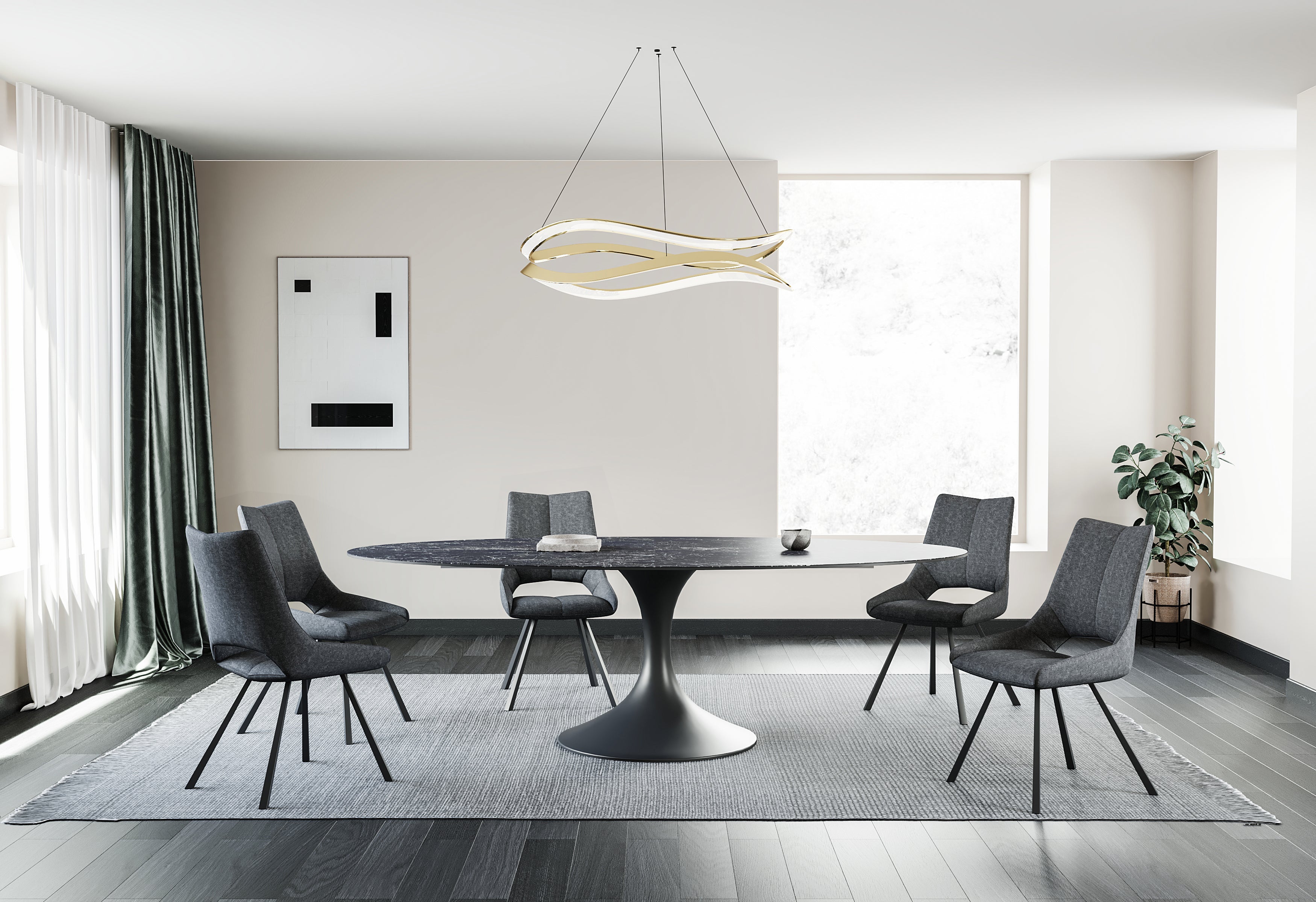 Eettafel Calise, keramisch onregelmatig - LV