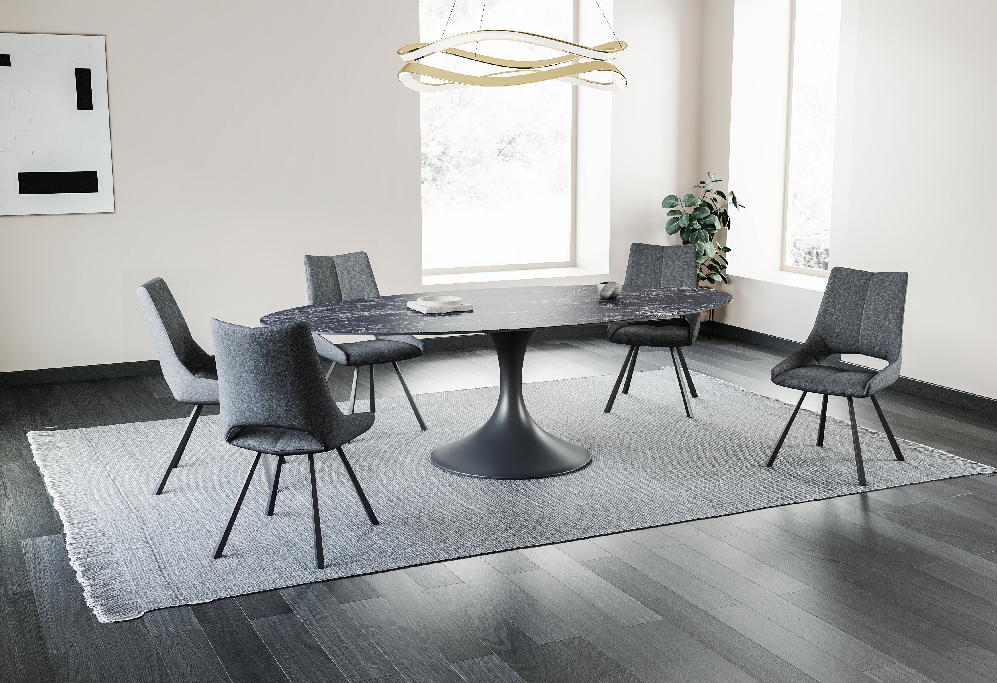 Eettafel Calise, keramisch ovaal - LV