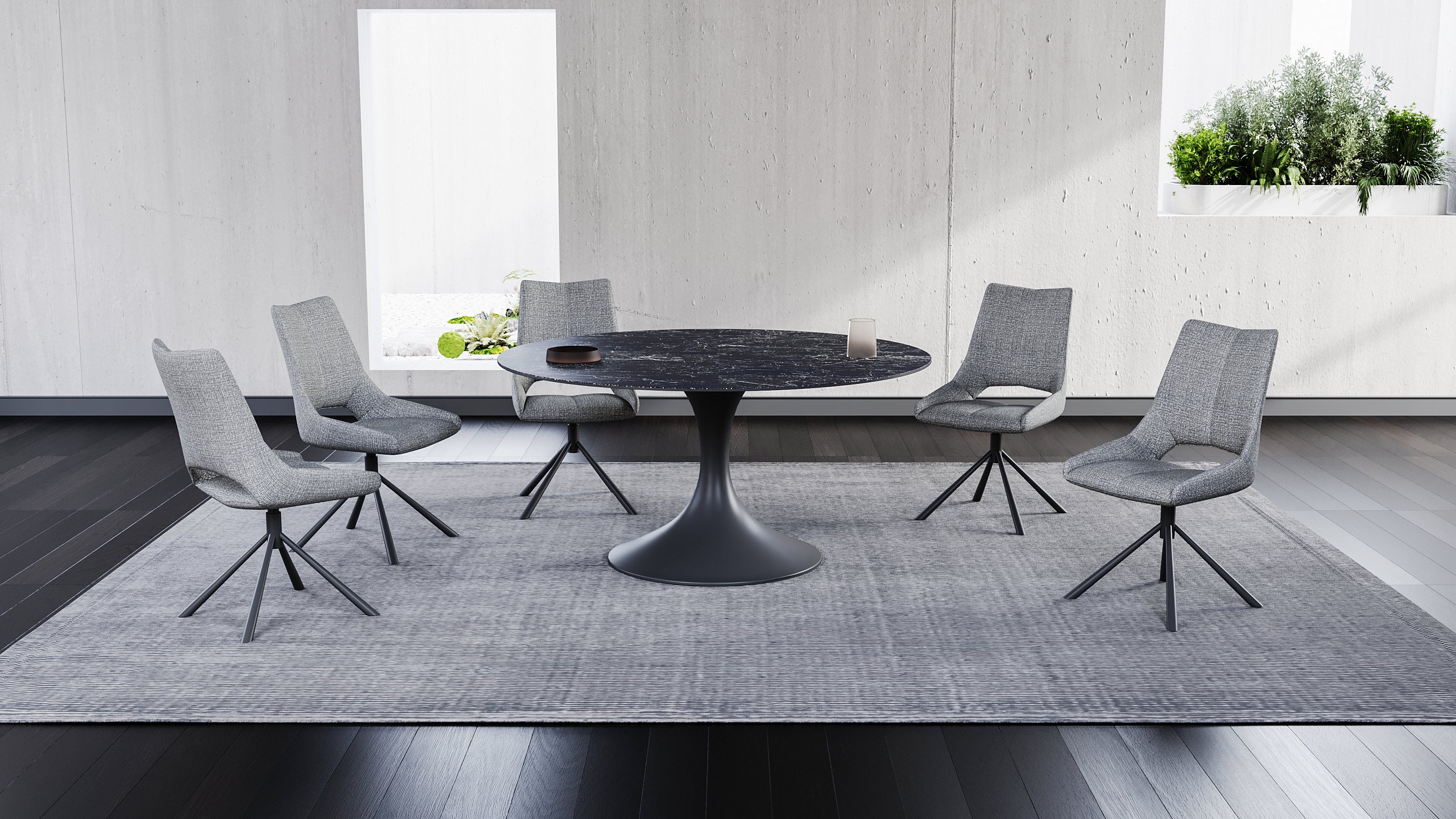 Eettafel Calise, keramisch rond - LV
