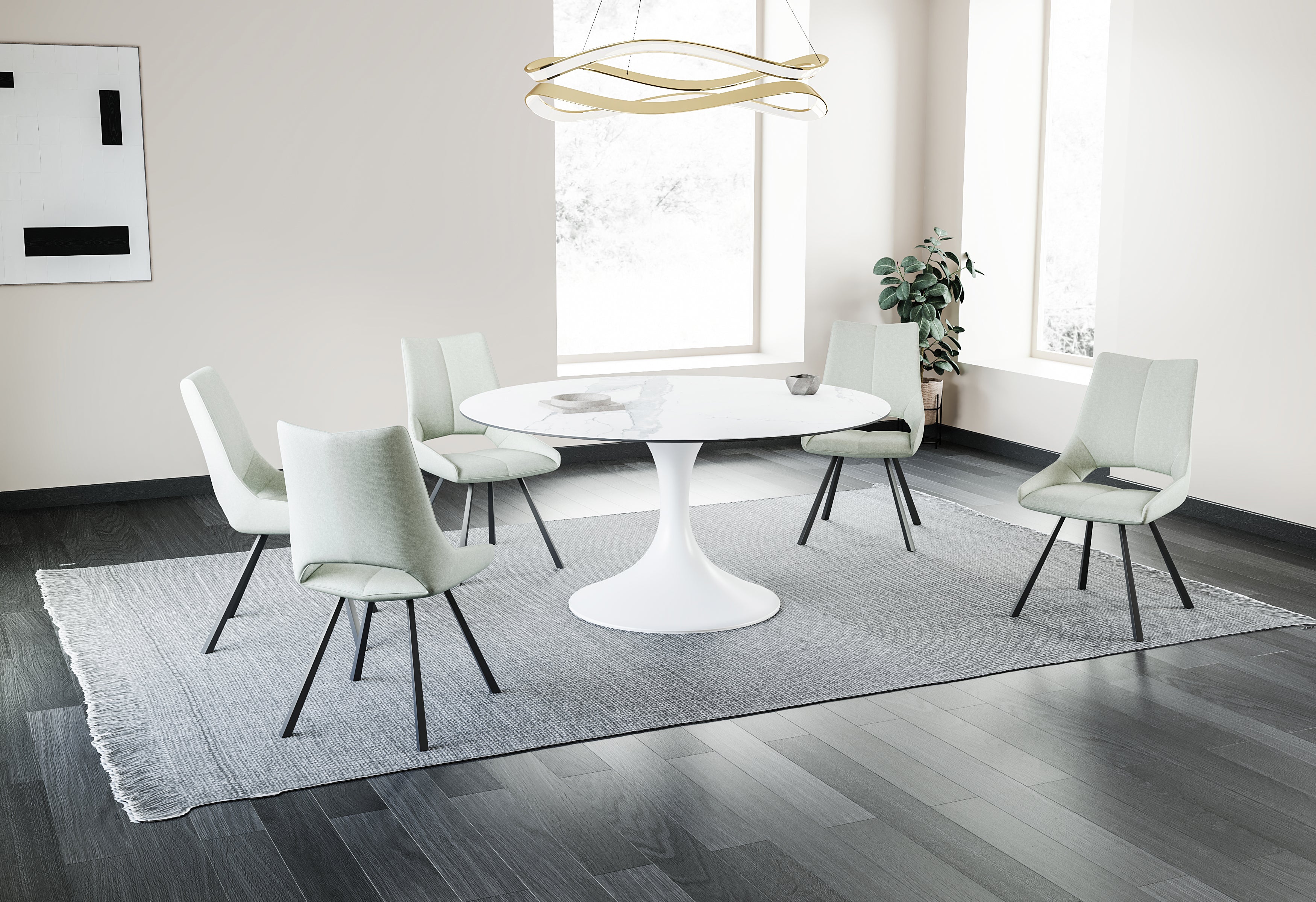 Eettafel Calise, keramisch rond - LV