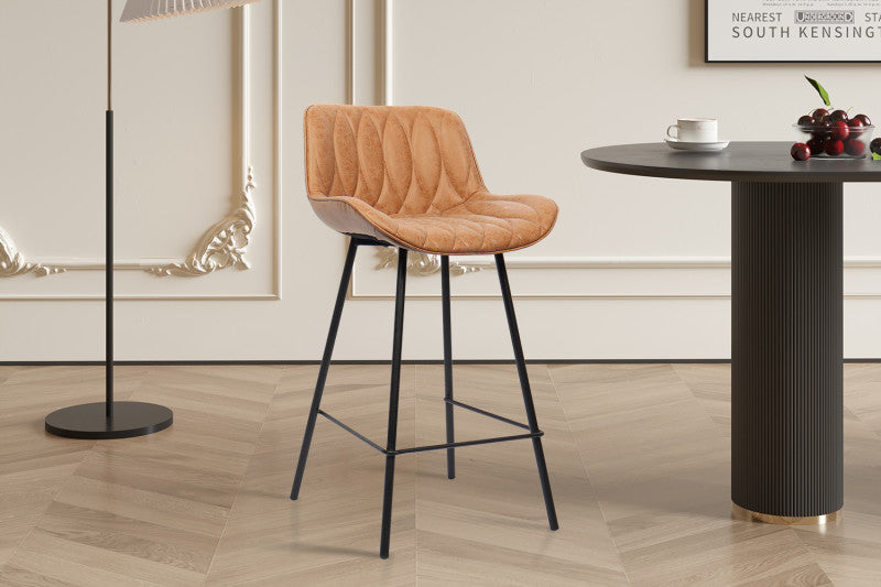 Counterstoel Nova RS: zwart of cognac