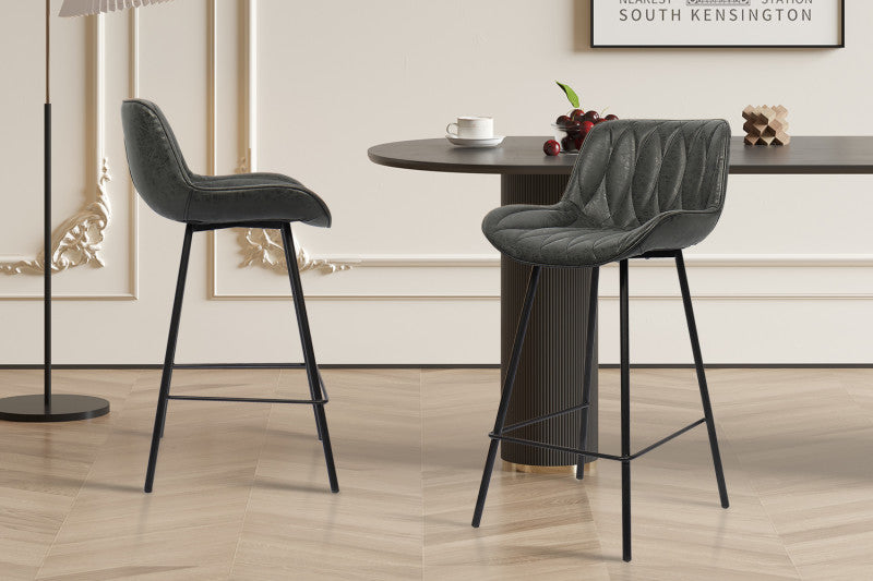 Counterstoel Nova RS: zwart of cognac