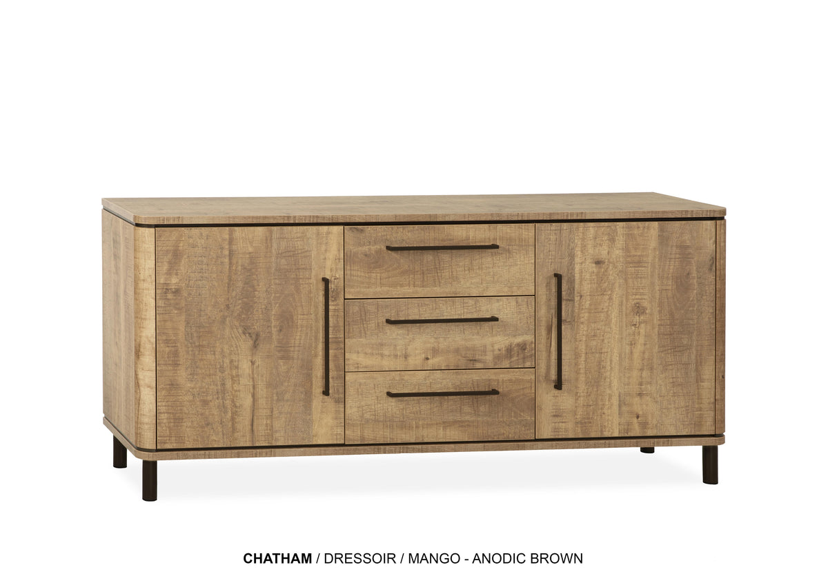 Dressoir Chatham 2deurs/3lades, lamulux - MX