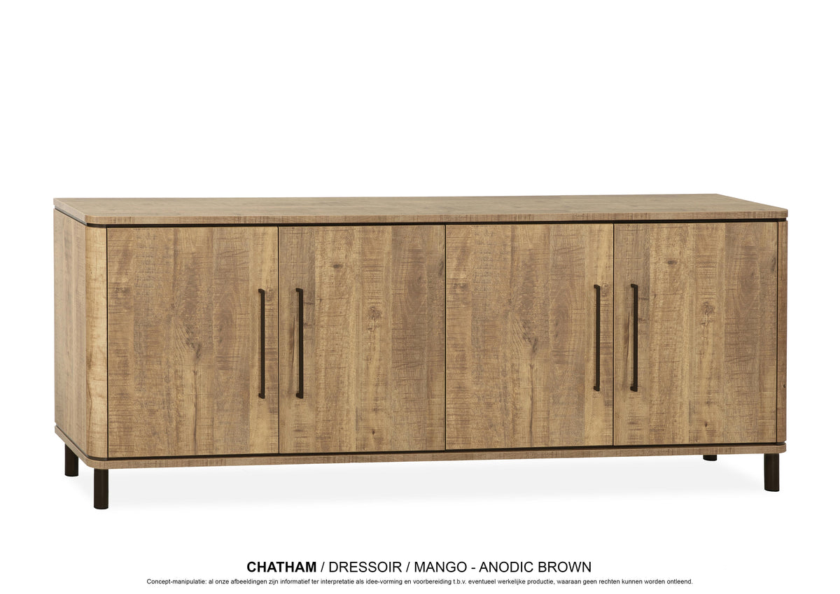 Dressoir Chatham 4deurs, lamulux - MX