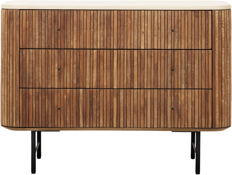 Dressoir Lagoon teakhout/mortex 3 lades - DTP - VANAF JANUARI