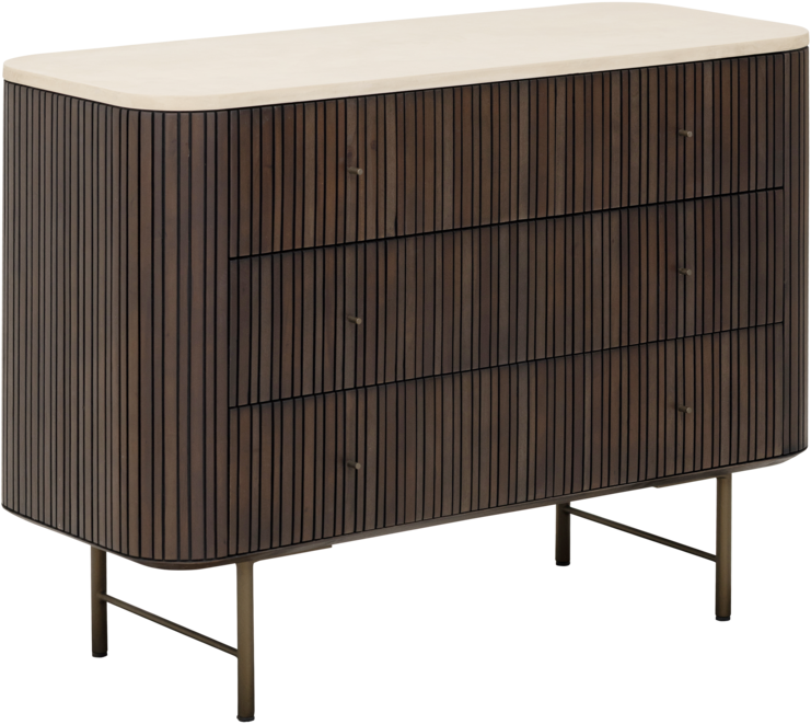 Dressoir Maroon mahonie 3 lades - DTP - VANAF EIND NOVEMBER