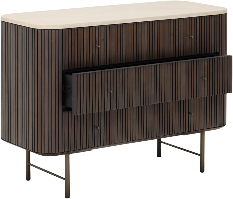 Dressoir Maroon mahonie 3 lades - DTP - VANAF EIND NOVEMBER