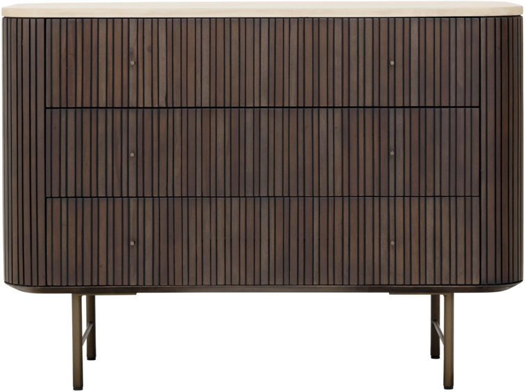 Dressoir Maroon mahonie 3 lades - DTP - VANAF EIND NOVEMBER
