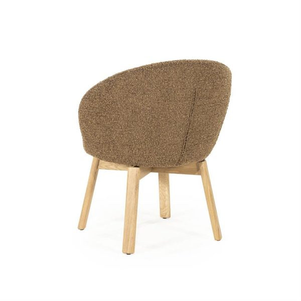 Armstoel Livia roterend - bruin/taupe/beige Hush - Eleo