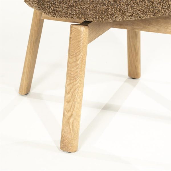 Armstoel Livia roterend - bruin/taupe/beige Hush - Eleo