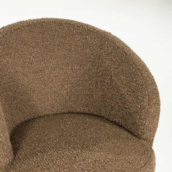 Armstoel Livia roterend - bruin/taupe/beige Hush - Eleo
