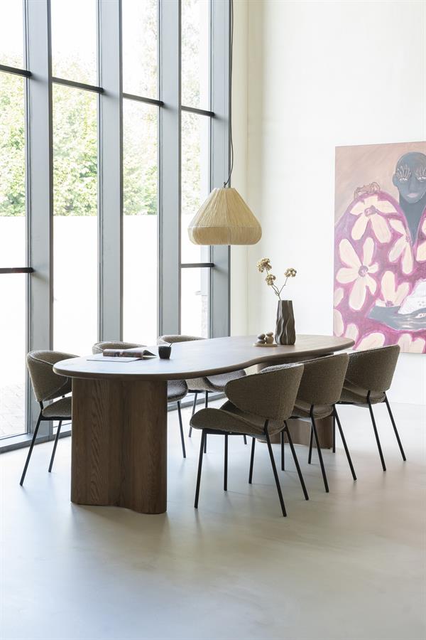 Eettafel Josh bruin eikenhout - Eleo