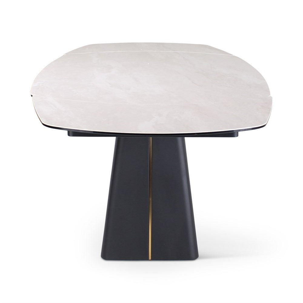 Eettafel Pico, uittrektafel 140/220 keramiek beige - VDC