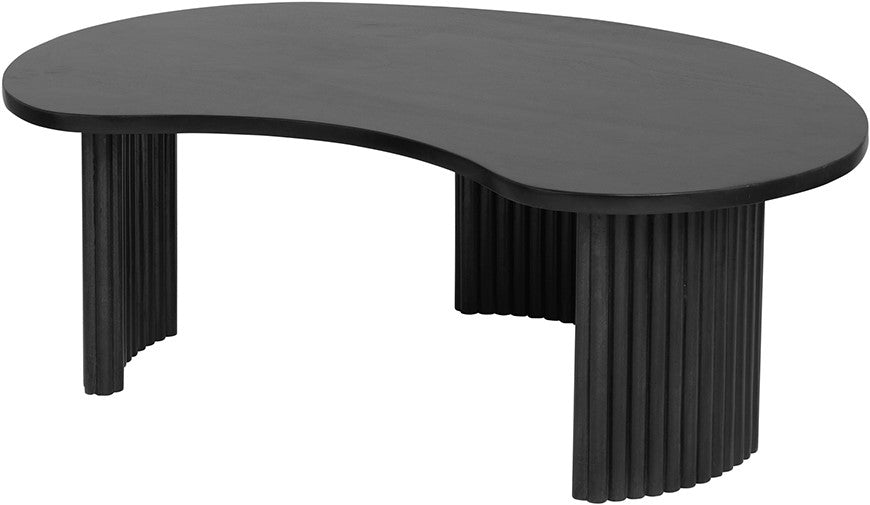 Table basse Firenze 125, forme haricot, noir - NW