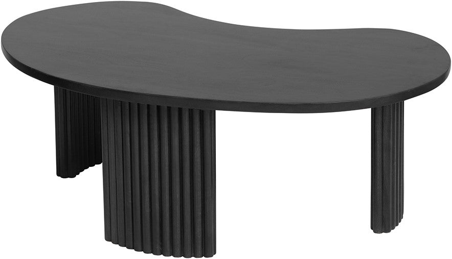 Table basse Firenze 125, forme haricot, noir - NW