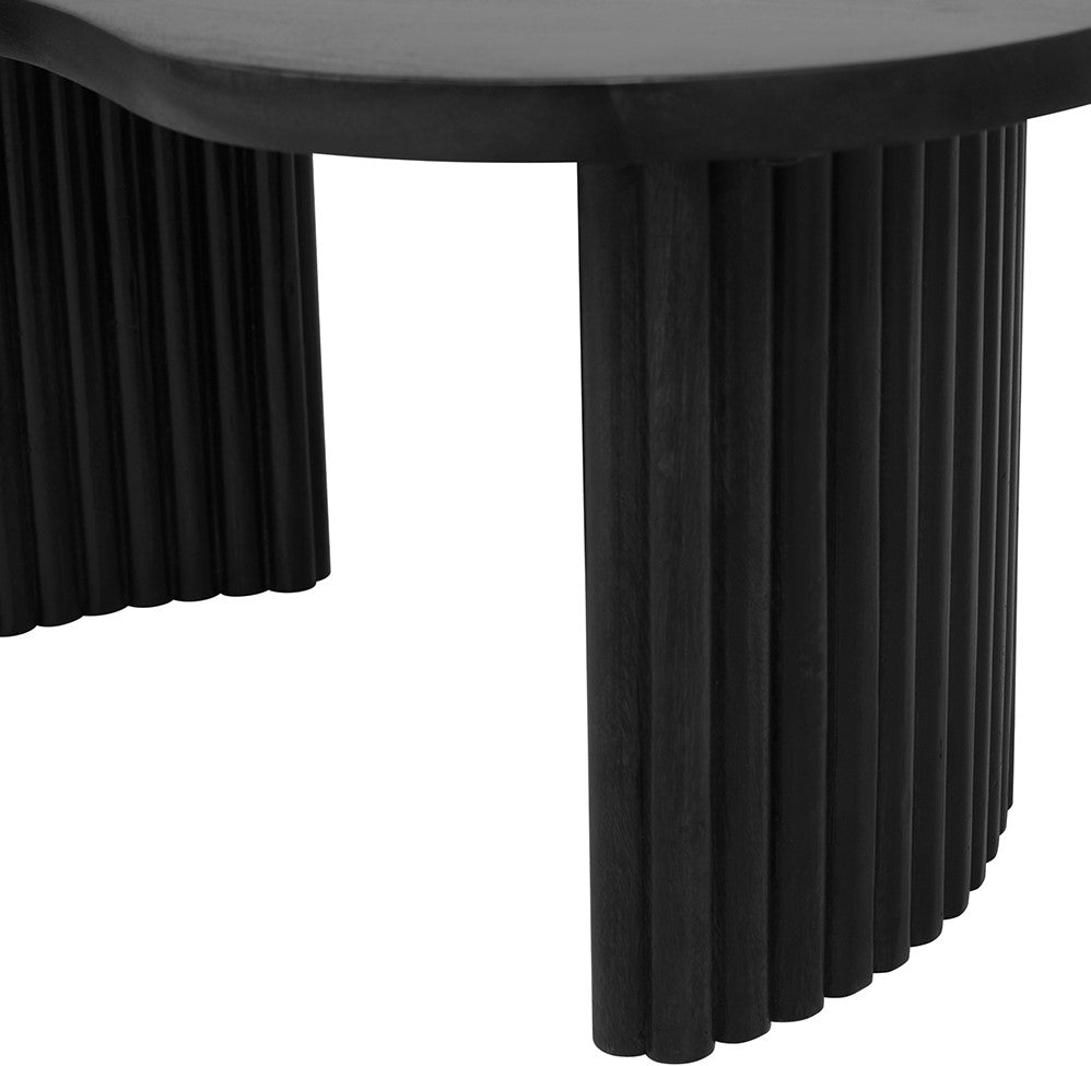 Table basse Firenze 125, forme haricot, noir - NW