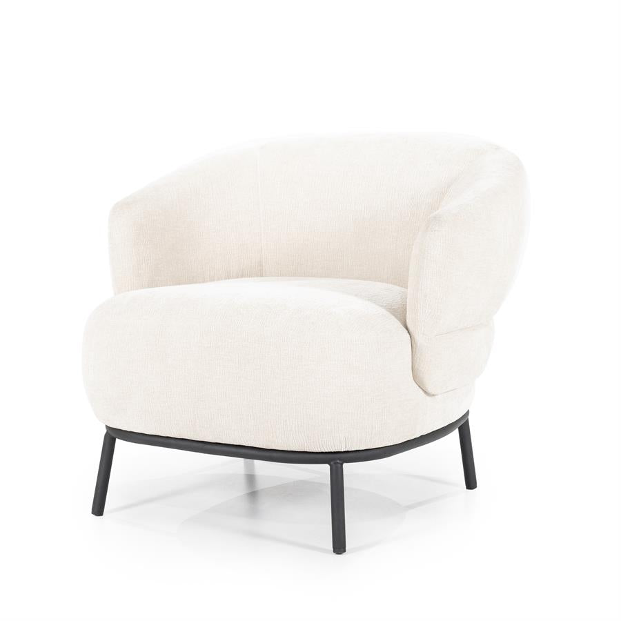 Fauteuil David - polyester - mosterd, beige of taupe - ELEO