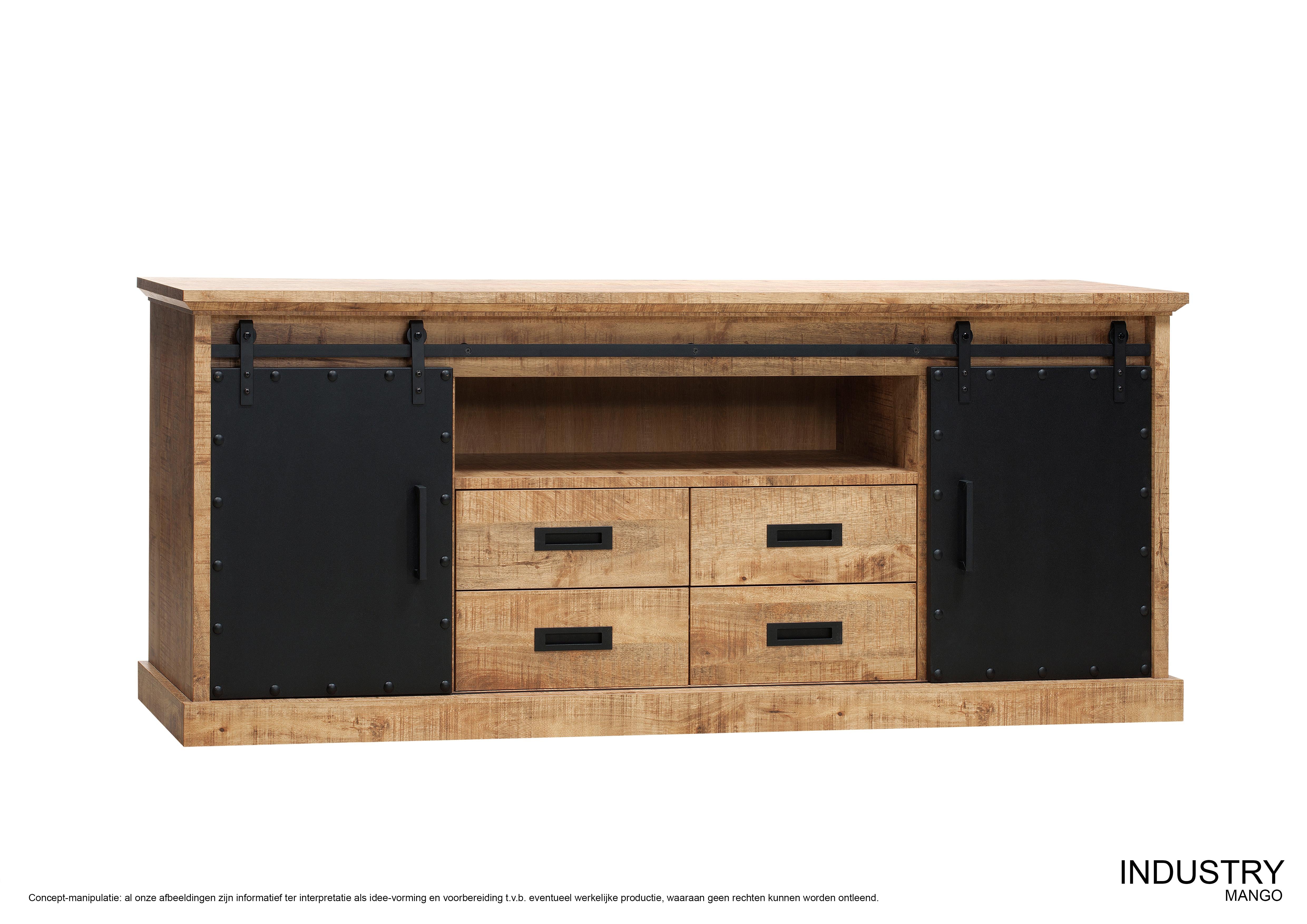 Dressoir Industry MX - 2deuren/2lades/1 breed