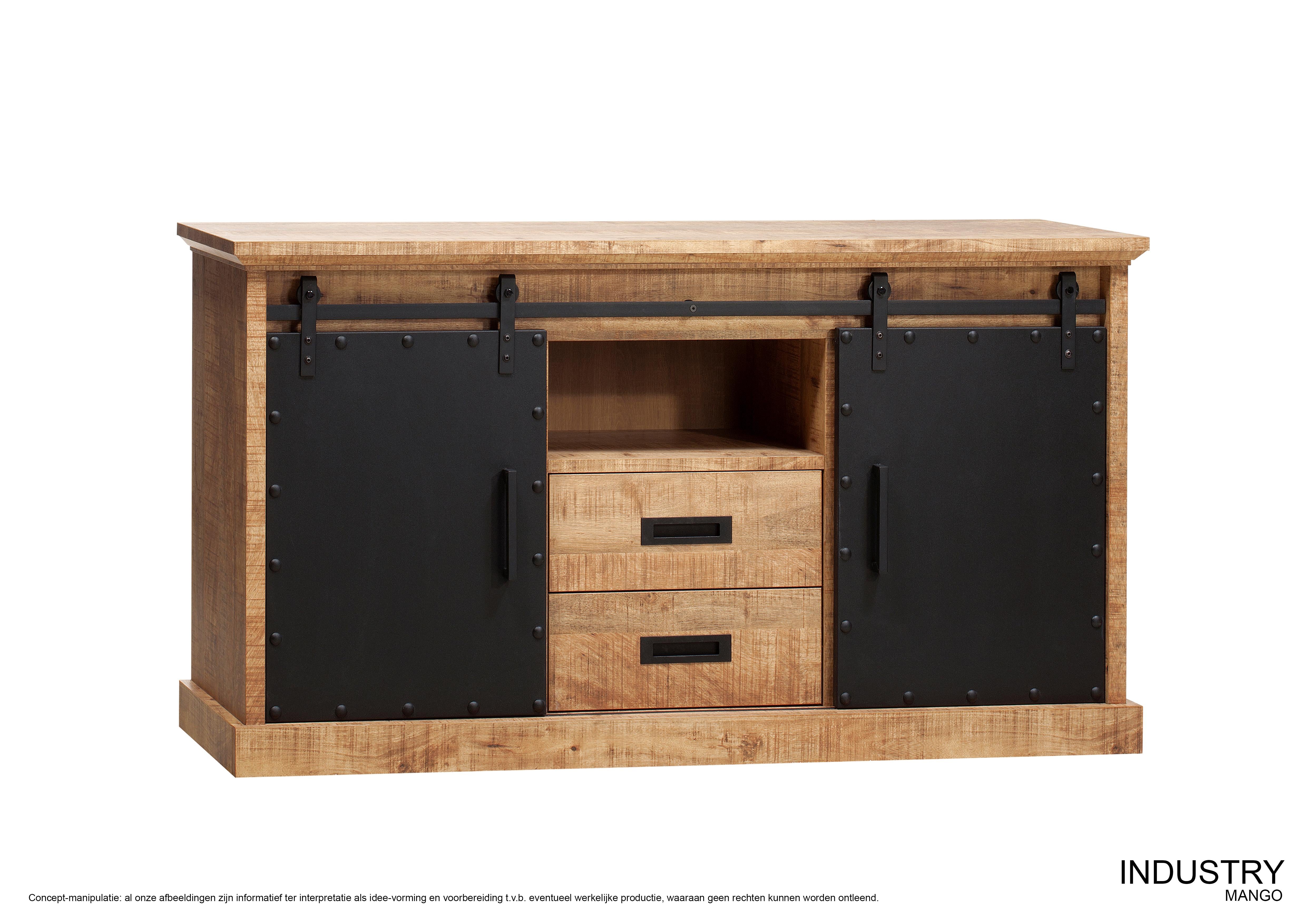 Dressoir Industry MX - 2deuren/2lades/1 open vak